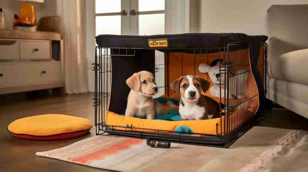 crate vs puppy pen image
