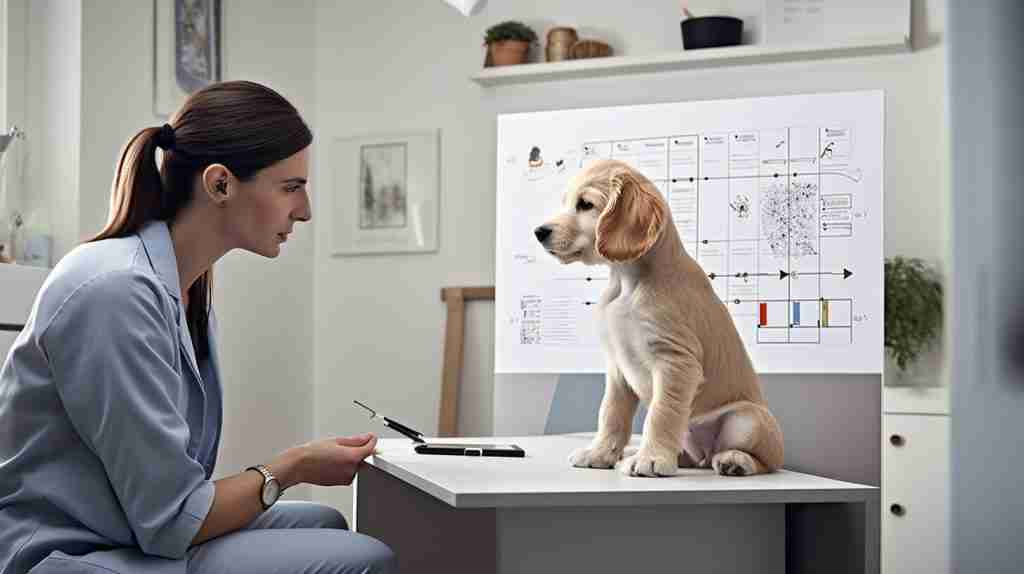 puppy constipation consultation with a vet