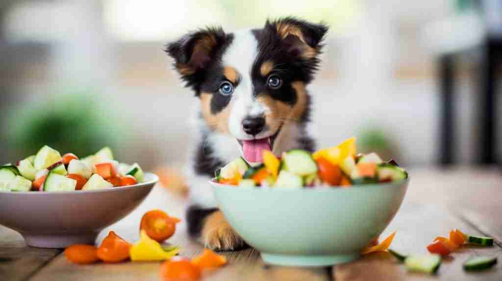 puppy eating from a bowl