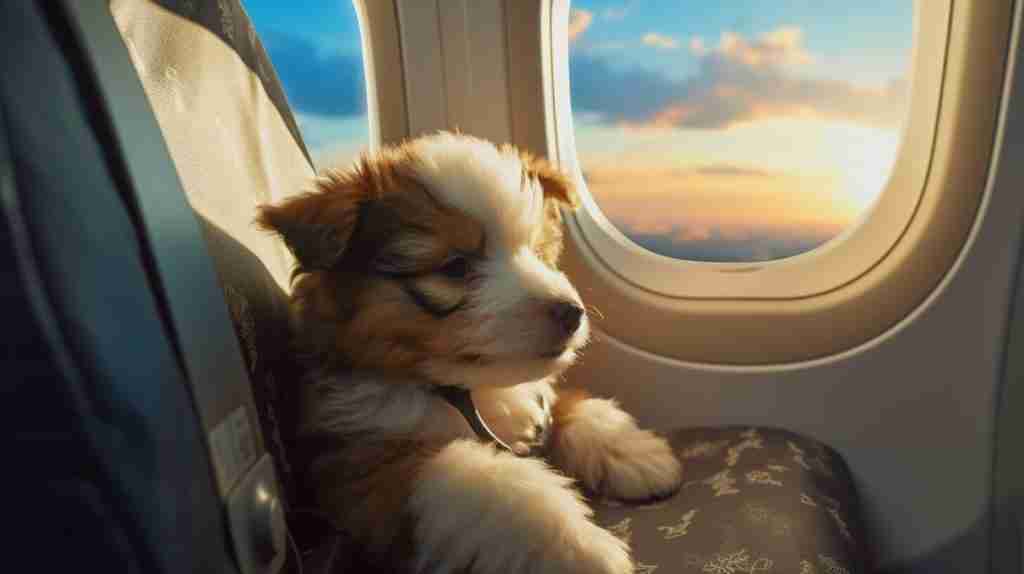 traveling with puppy on plane